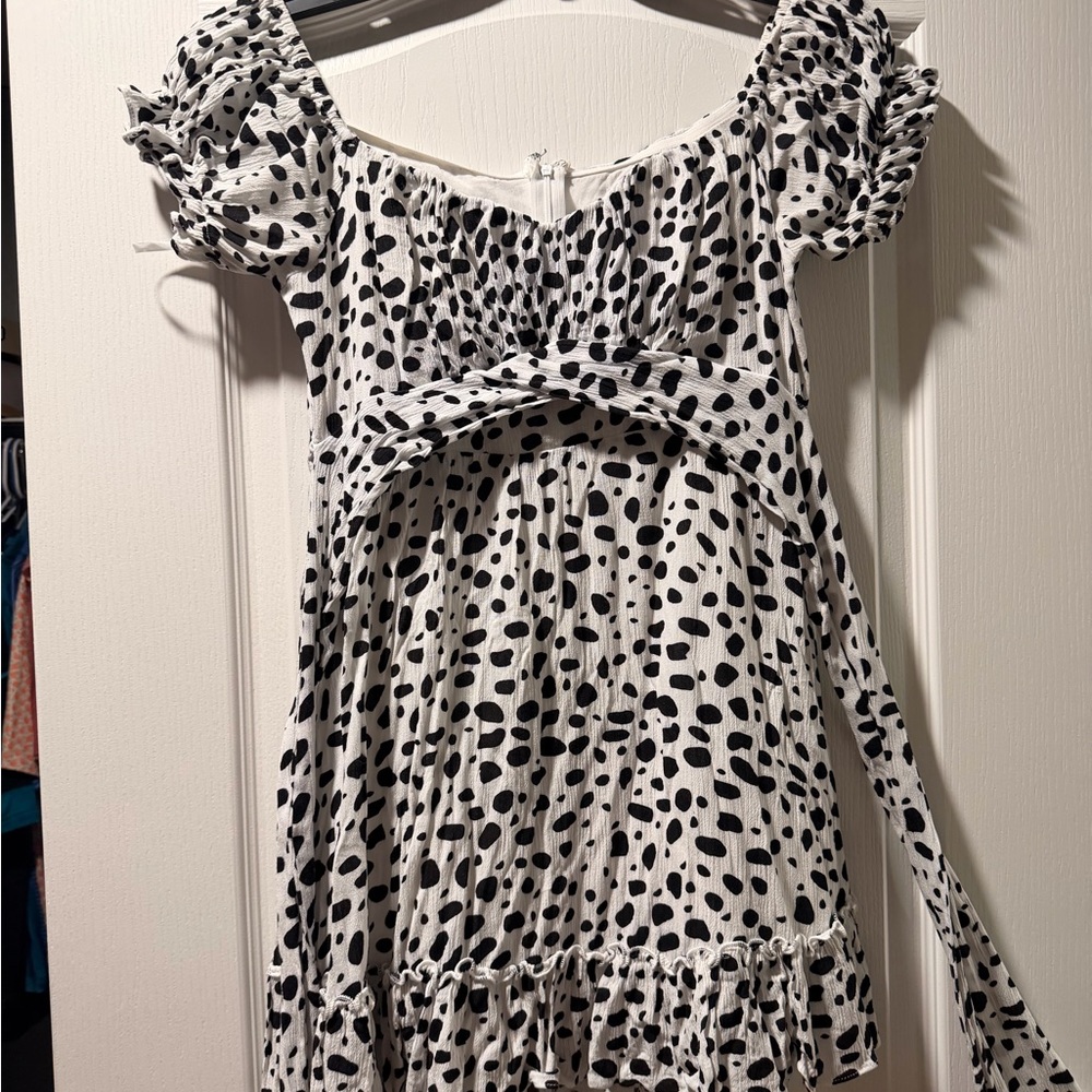 Southern Black and White cow print womens Dress